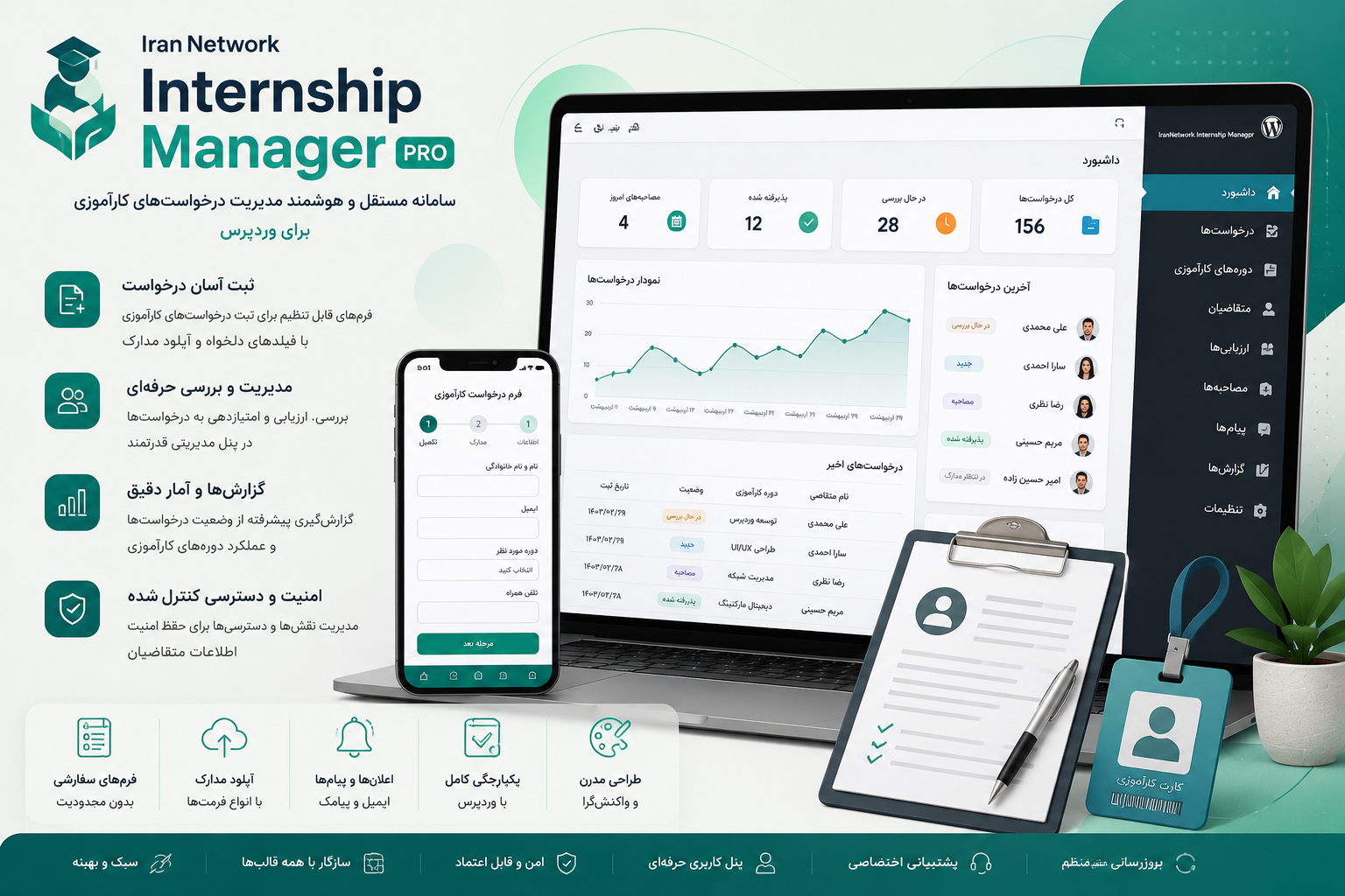 IranNetwork Internship Manager
