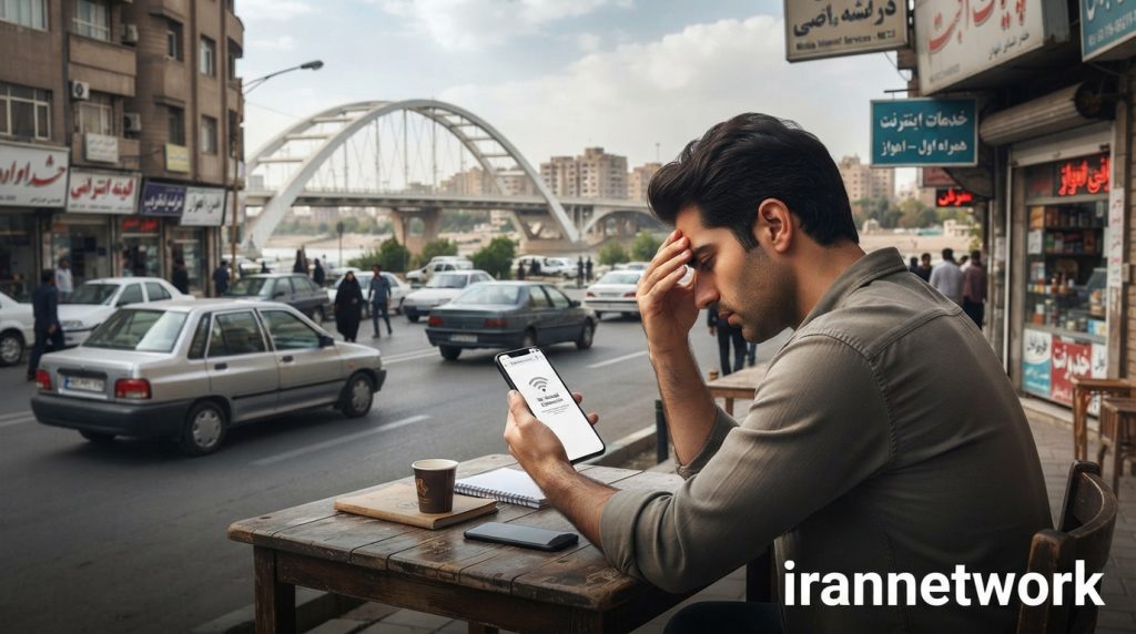 تصویر شاخص اختلال اینترنت اهواز از ایران نتورک